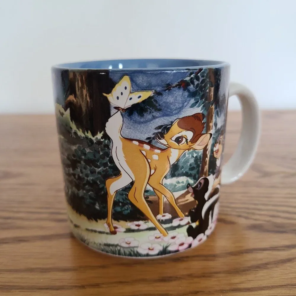 Vintage Disney Store Bambi Thumper Flower Coffee Mug Cup 12 Ounce EUC